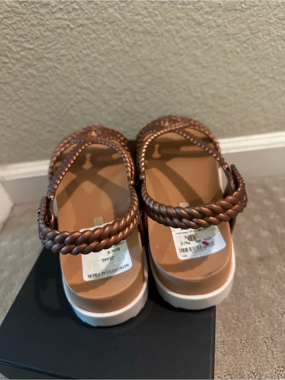 Melissa Braided Rope Slingback Sandals - Bronze